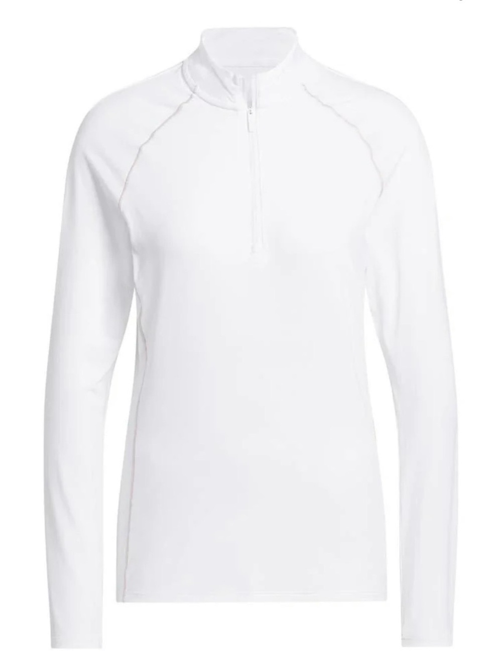 adidas White Long-Sleeve Half-Zip Training Top
